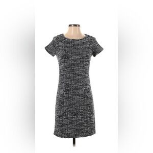 Women’s Banana Republic Blue & White Tweed Short Sleeve Midi Dress Size 0